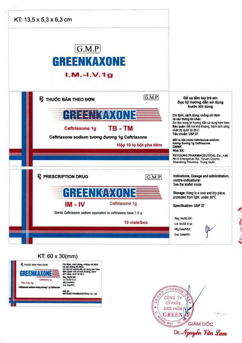 thông tin, cách dùng, giá thuốc Greenkaxone - ảnh 1