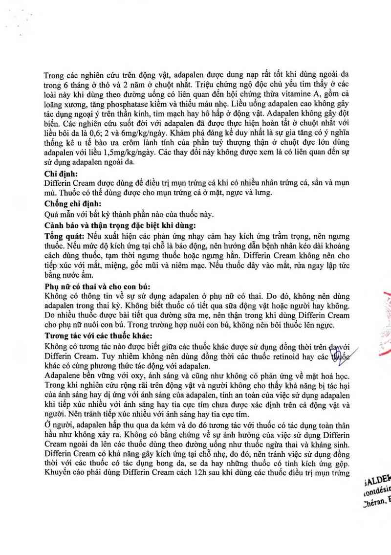 thông tin, cách dùng, giá thuốc Differin - ảnh 3