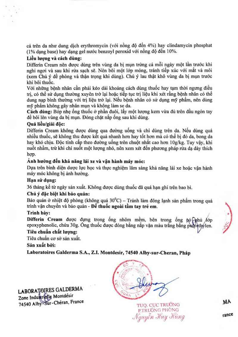 thông tin, cách dùng, giá thuốc Differin - ảnh 4
