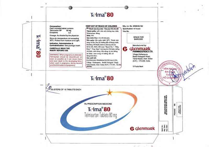 thông tin, cách dùng, giá thuốc Telma 80 - ảnh 1