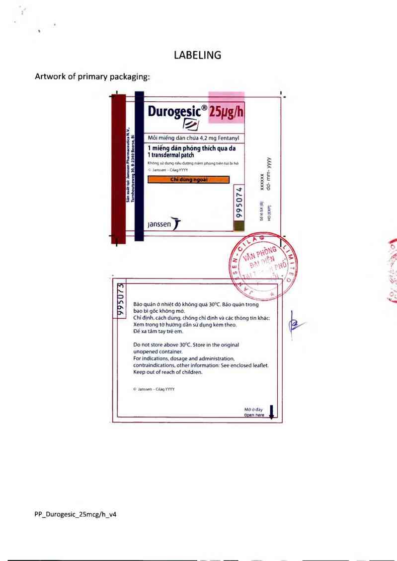 thông tin, cách dùng, giá thuốc Durogesic 25 µg/h - ảnh 1