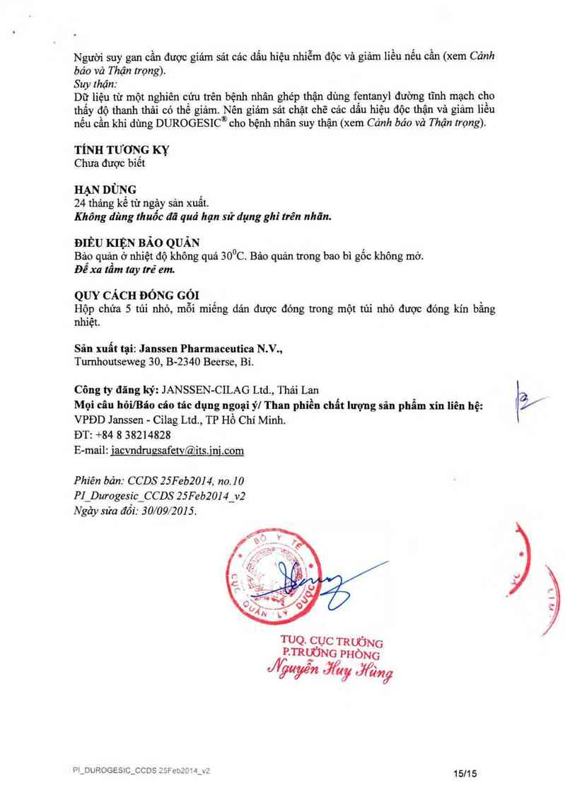 thông tin, cách dùng, giá thuốc Durogesic 25 µg/h - ảnh 16