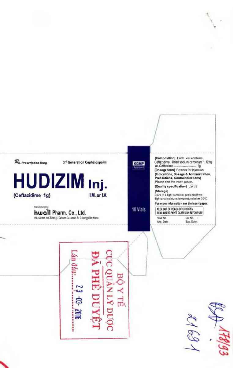 thông tin, cách dùng, giá thuốc Hudizim Inj - ảnh 1