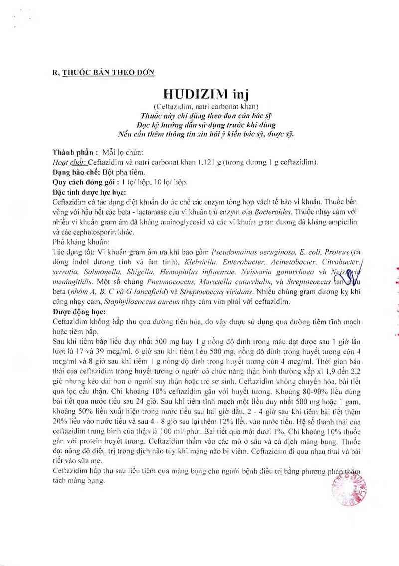thông tin, cách dùng, giá thuốc Hudizim Inj - ảnh 4