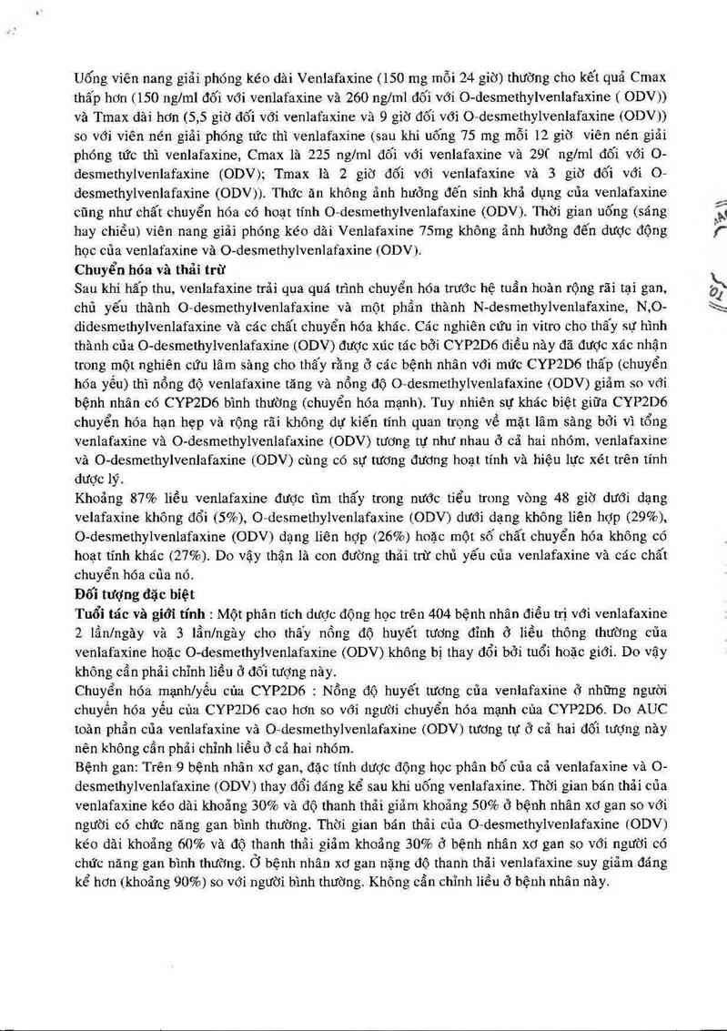 thông tin, cách dùng, giá thuốc Venlift OD 150 - ảnh 2
