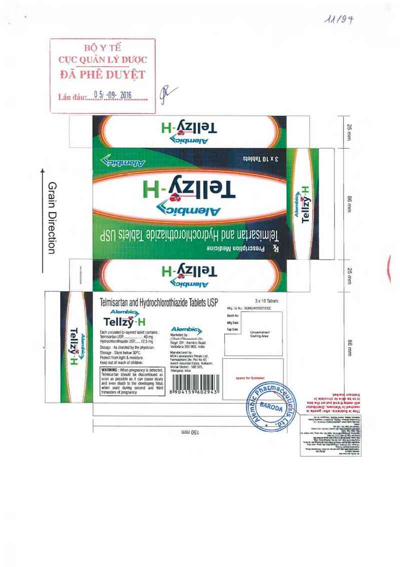 thông tin, cách dùng, giá thuốc Alembictellzy H - ảnh 0