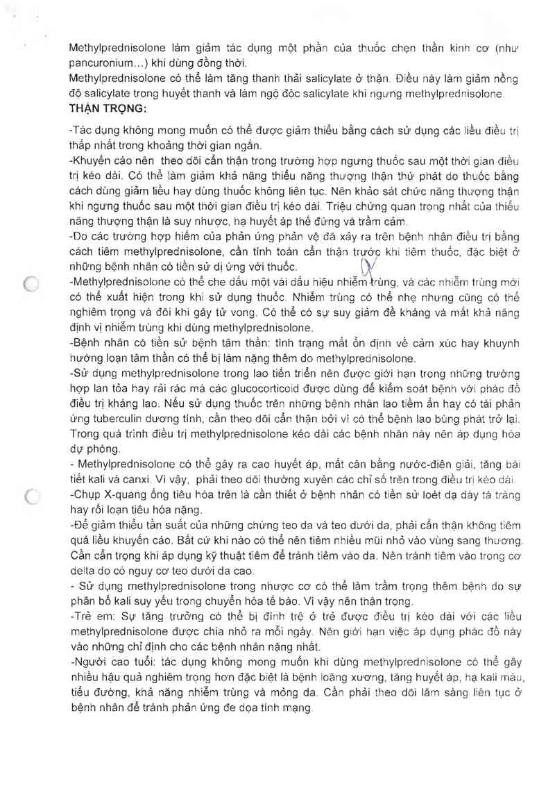 thông tin, cách dùng, giá thuốc Methylprednisolone Sopharma - ảnh 11