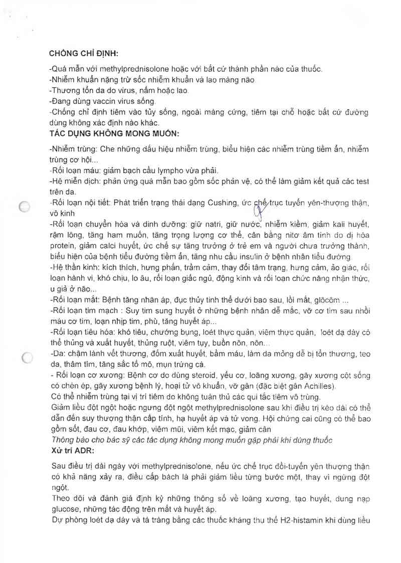 thông tin, cách dùng, giá thuốc Methylprednisolone Sopharma - ảnh 9