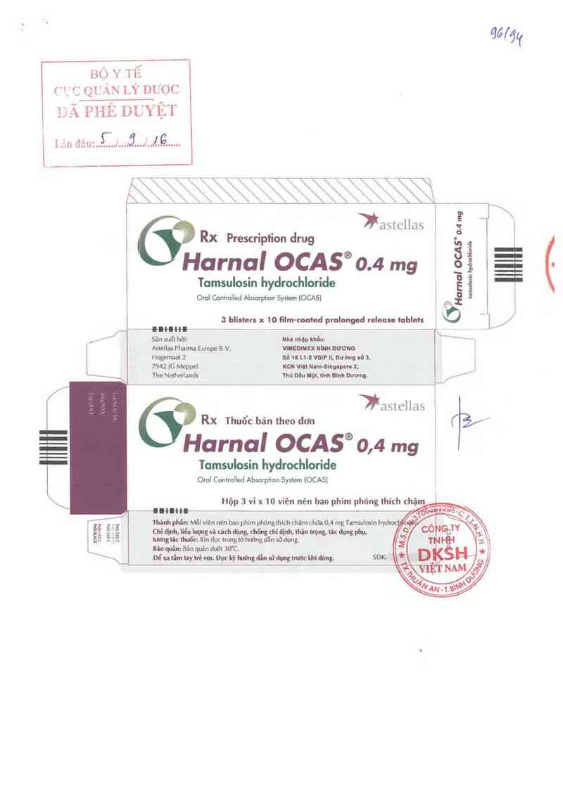 thông tin, cách dùng, giá thuốc Harnal Ocas 0,4mg - ảnh 0