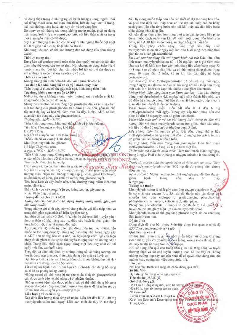 thông tin, cách dùng, giá thuốc Solu-life - ảnh 3
