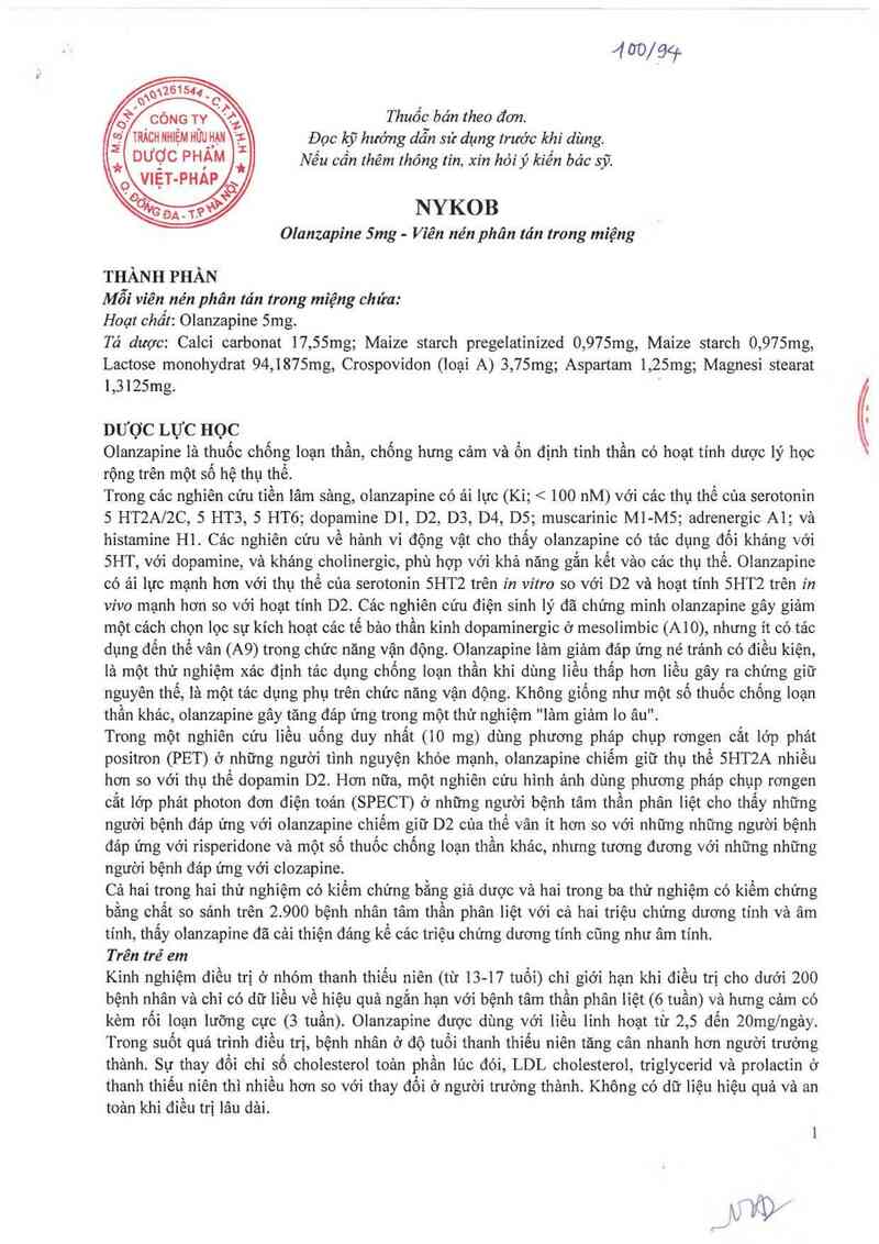 thông tin, cách dùng, giá thuốc Nykob 5mg - ảnh 3