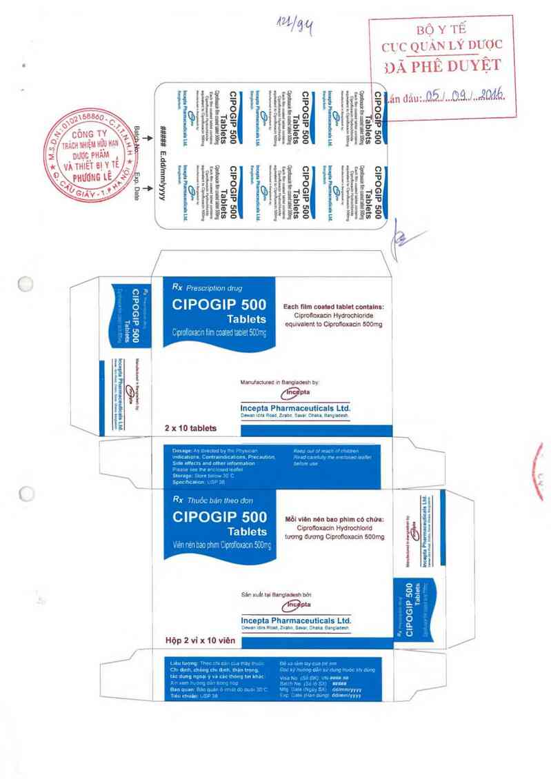 thông tin, cách dùng, giá thuốc Cipogip 500 Tablet - ảnh 0