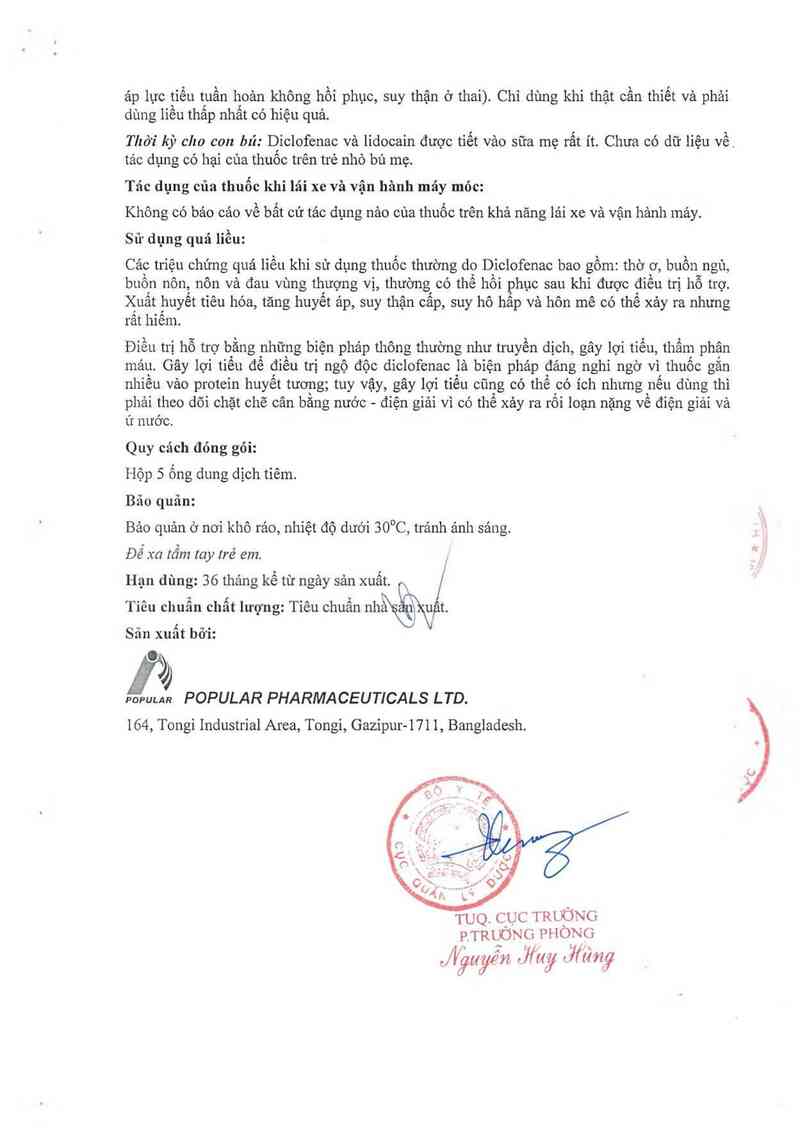 thông tin, cách dùng, giá thuốc Profenac L Injection - ảnh 5
