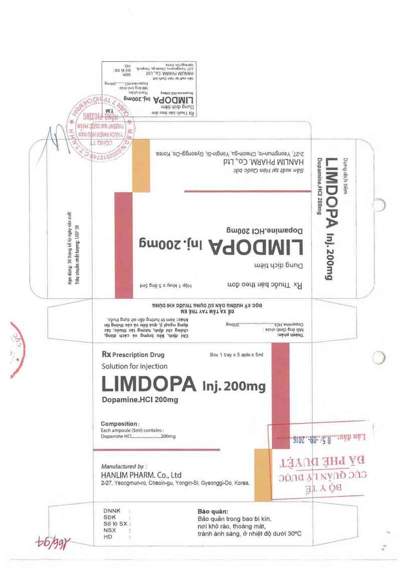 thông tin, cách dùng, giá thuốc Limdopa Inj. 200mg - ảnh 0