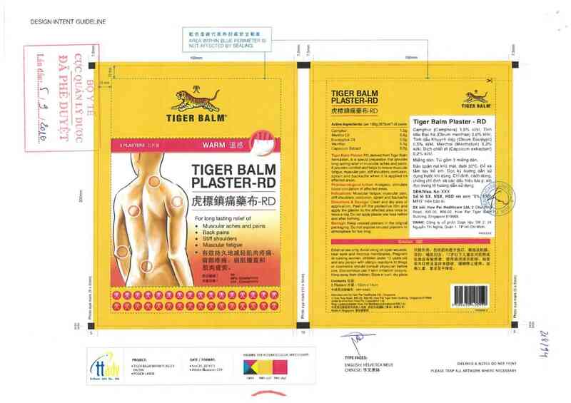 thông tin, cách dùng, giá thuốc Tiger Balm Plaster-RD - ảnh 0