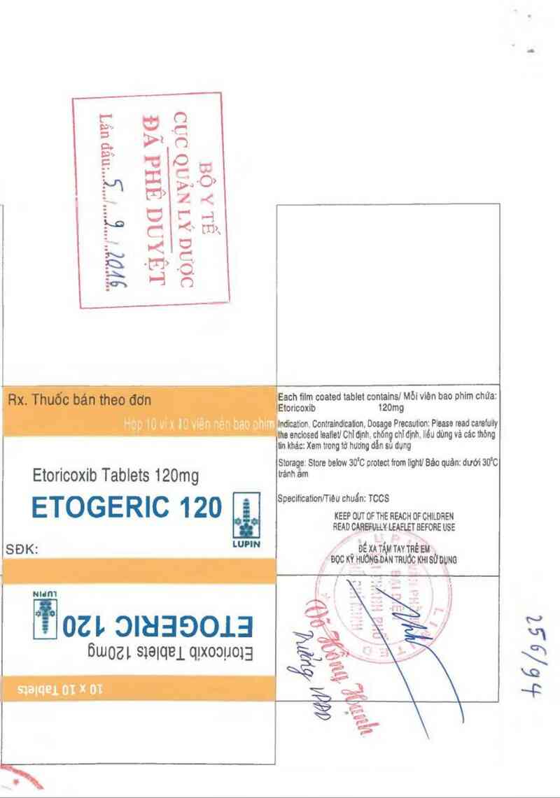 thông tin, cách dùng, giá thuốc Etogeric 120 - ảnh 1