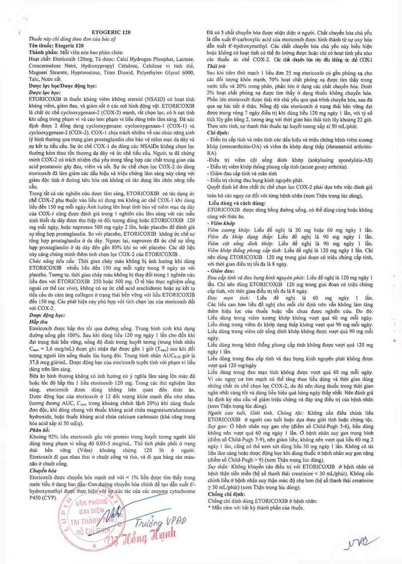 thông tin, cách dùng, giá thuốc Etogeric 120 - ảnh 3