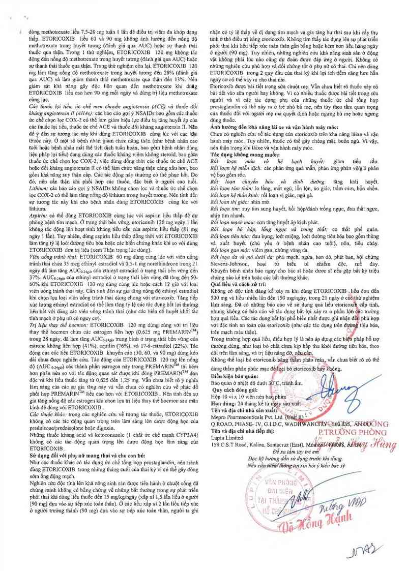 thông tin, cách dùng, giá thuốc Etogeric 120 - ảnh 5