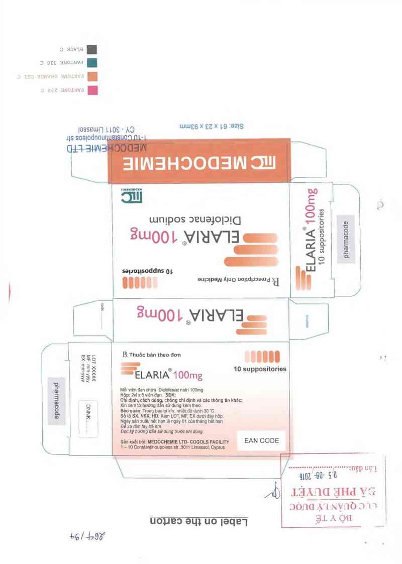 thông tin, cách dùng, giá thuốc Elaria 100mg - ảnh 0