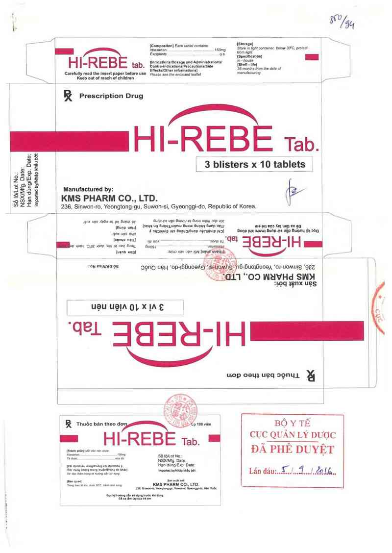thông tin, cách dùng, giá thuốc Hi-Rebe Tab. - ảnh 0