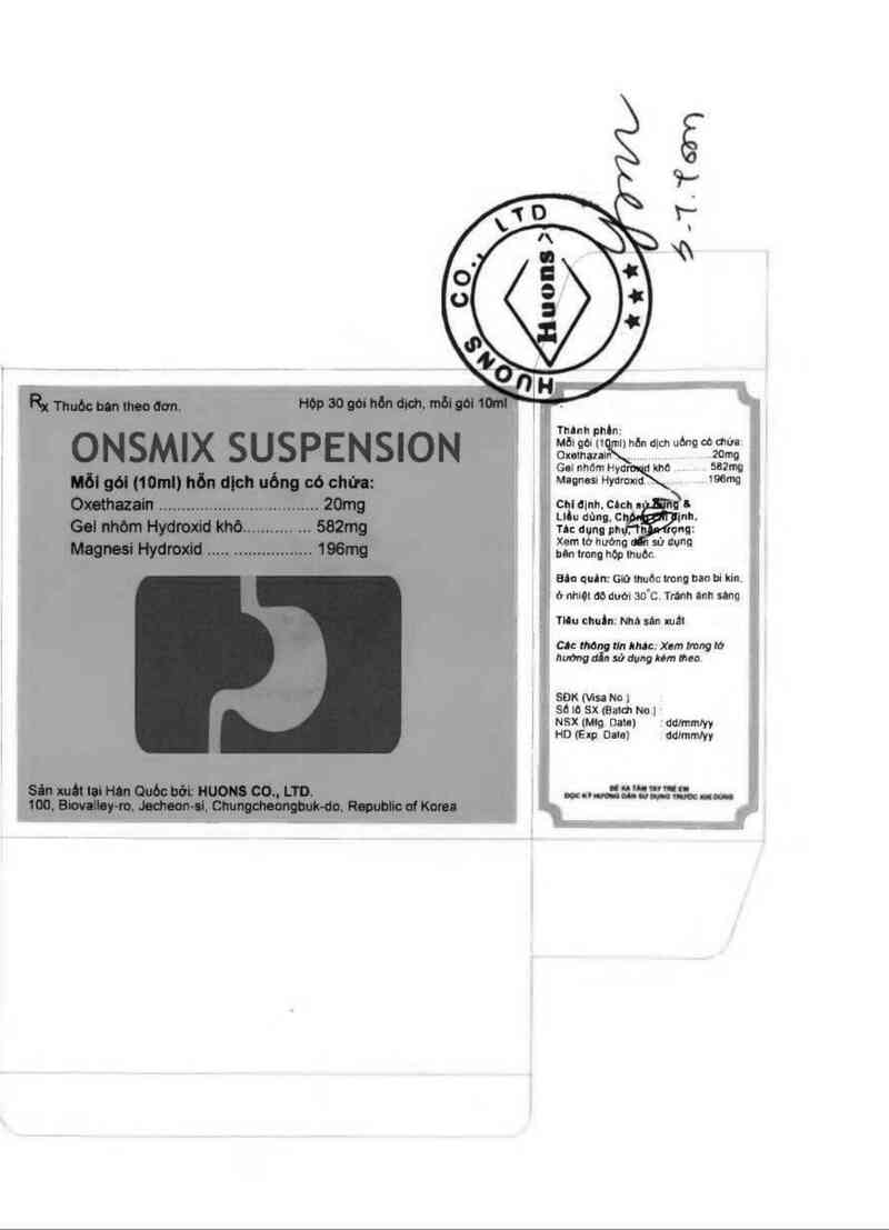 thông tin, cách dùng, giá thuốc Onsmix Suspension - ảnh 1