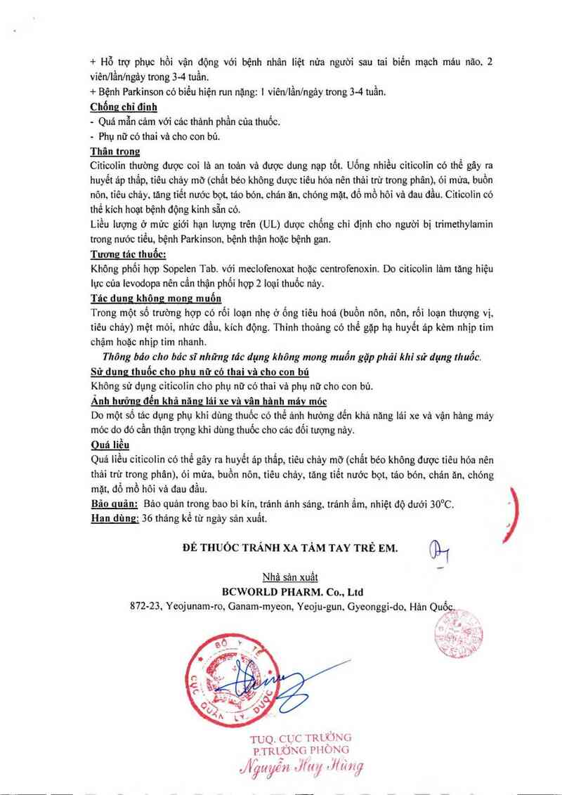 thông tin, cách dùng, giá thuốc Sopelen Tab. - ảnh 4