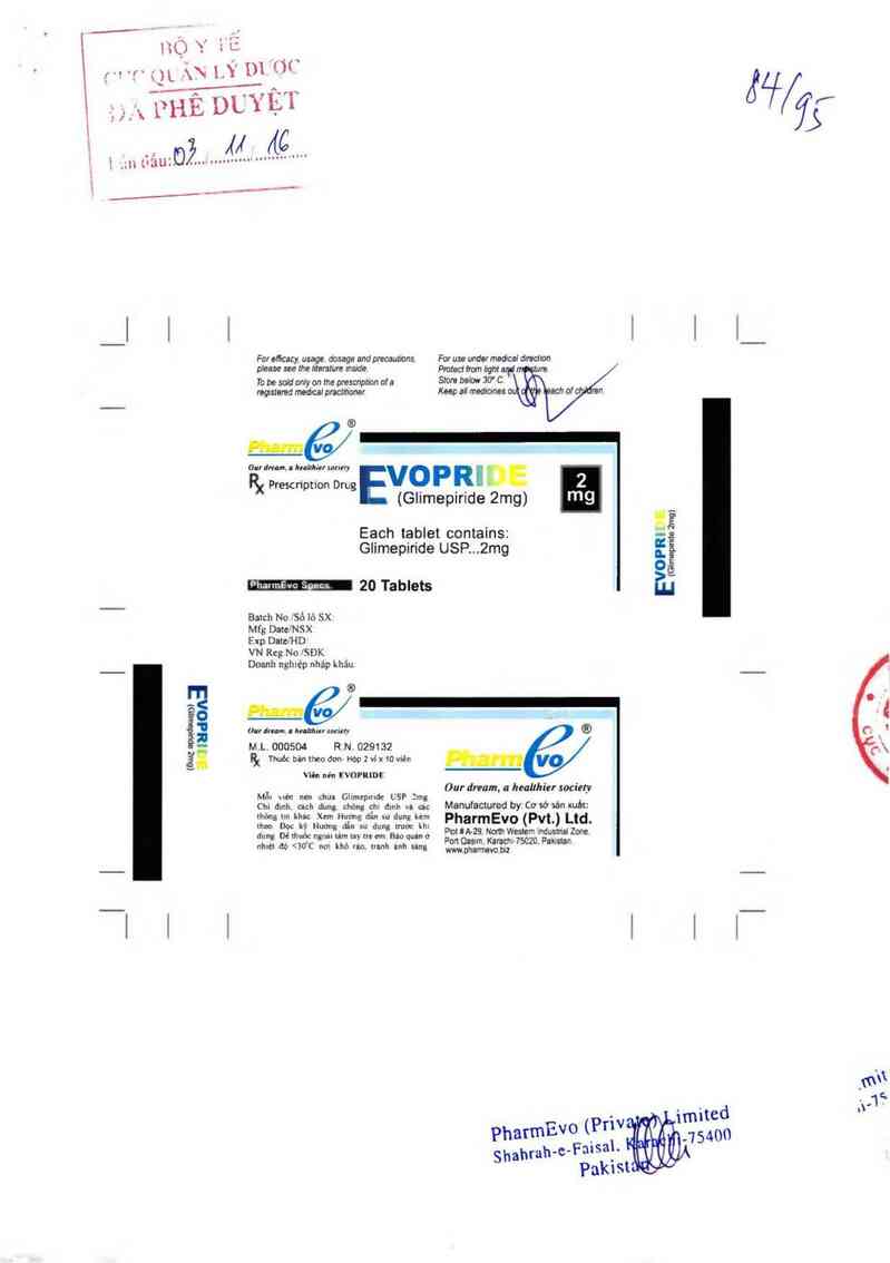 thông tin, cách dùng, giá thuốc Evopride 2mg - ảnh 0