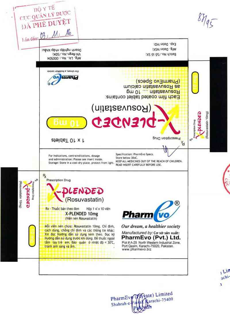 thông tin, cách dùng, giá thuốc X-Plended Tablet 10mg - ảnh 0