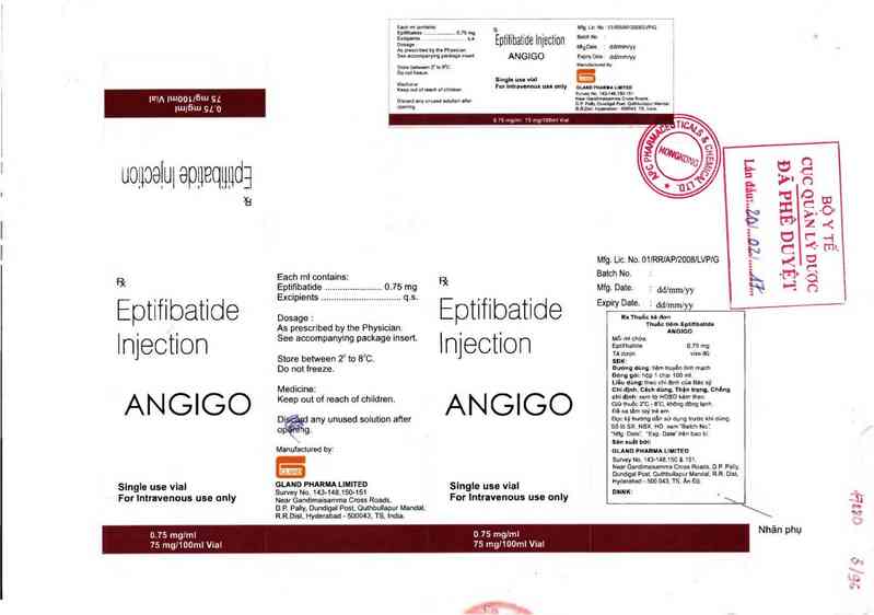 thông tin, cách dùng, giá thuốc Eptifibatide Injection Angigo - ảnh 0