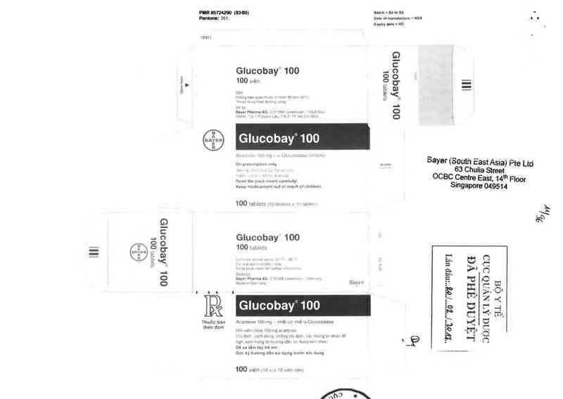 thông tin, cách dùng, giá thuốc Glucobay 100mg - ảnh 0