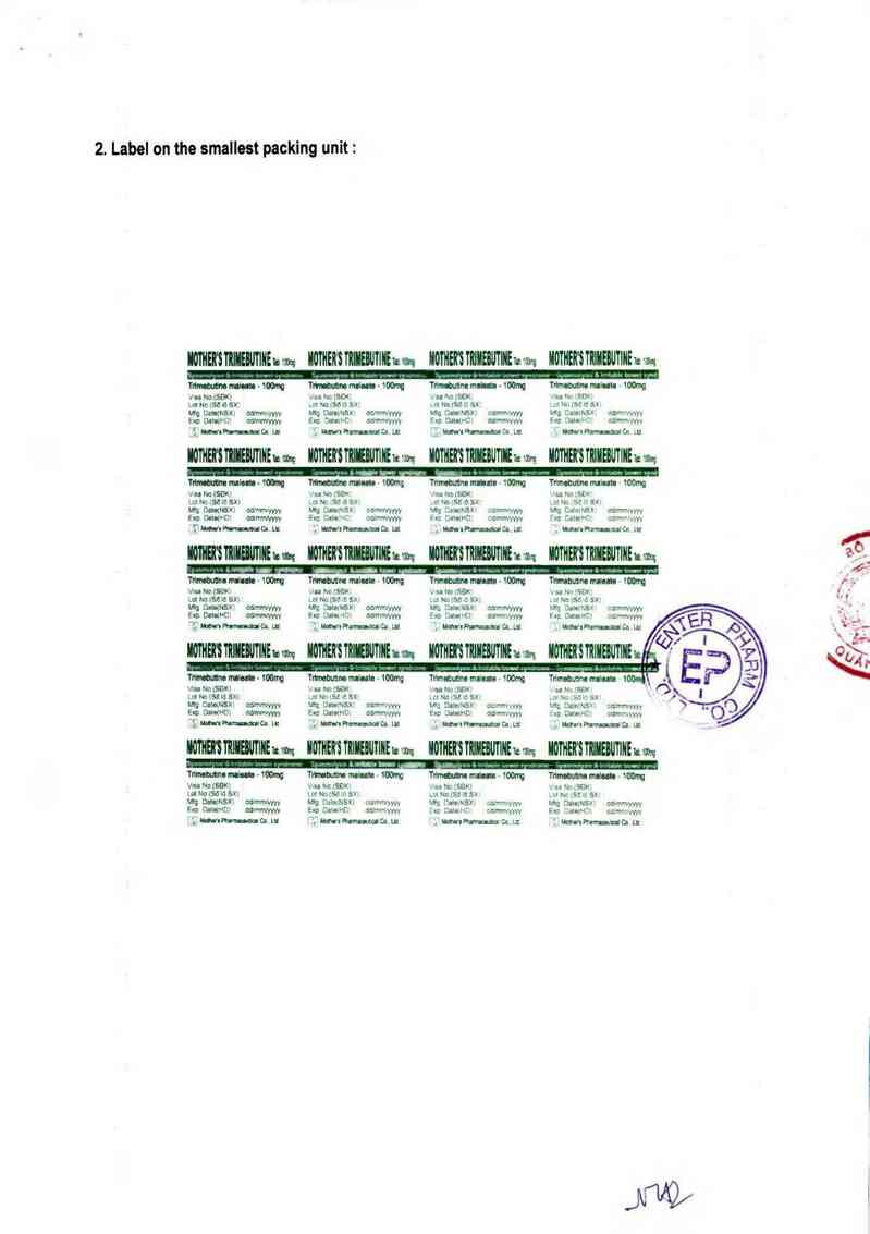 thông tin, cách dùng, giá thuốc Mother`s trimebutine tab. - ảnh 1