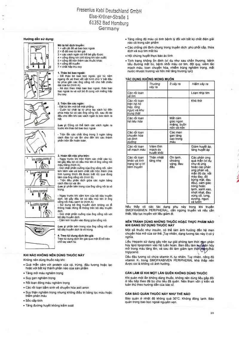 thông tin, cách dùng, giá thuốc Smofkabiven Peripheral - ảnh 9