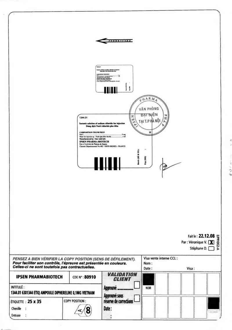 thông tin, cách dùng, giá thuốc Diphereline 0,1 mg - ảnh 1