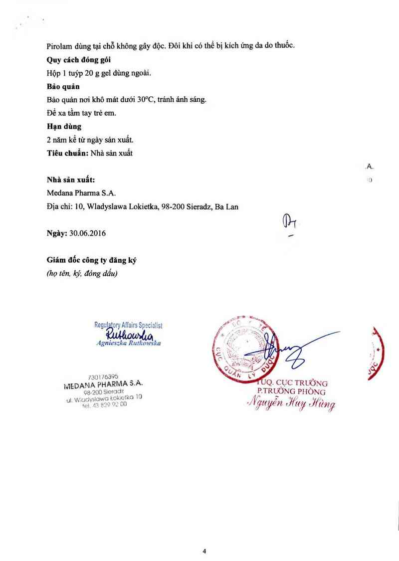 thông tin, cách dùng, giá thuốc Pirolam - ảnh 5
