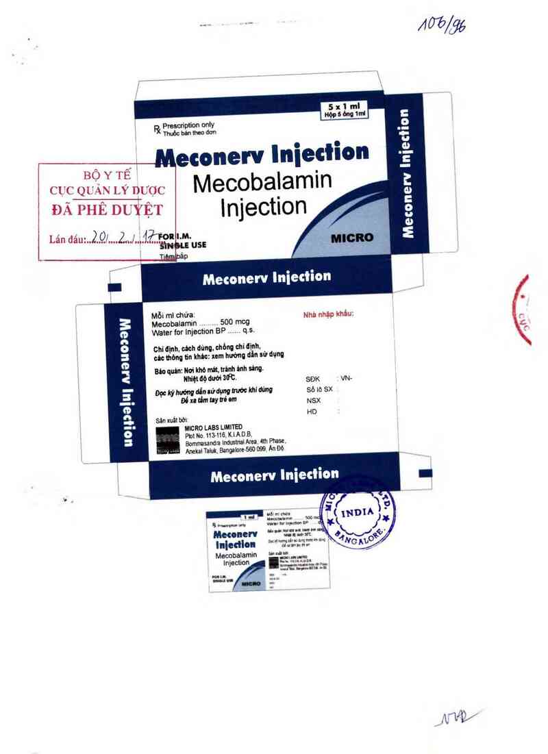 thông tin, cách dùng, giá thuốc Meconerv Injection - ảnh 0
