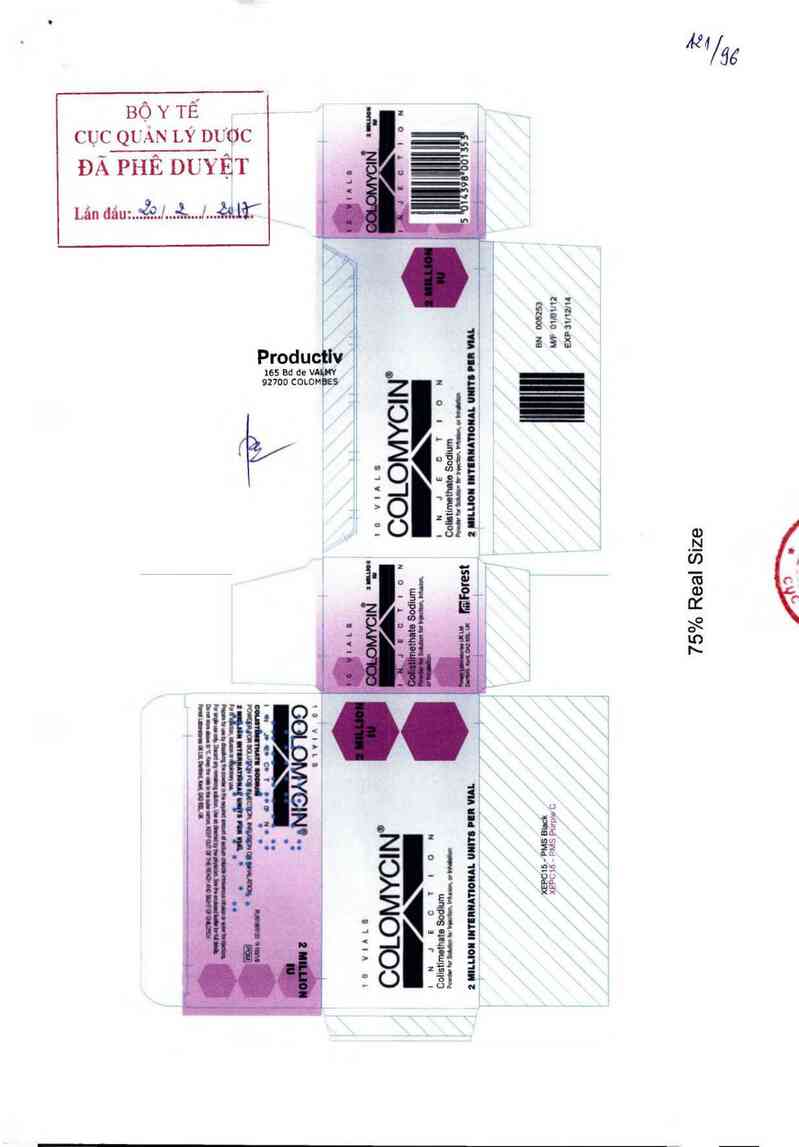 thông tin, cách dùng, giá thuốc Colomycin Injection - ảnh 0