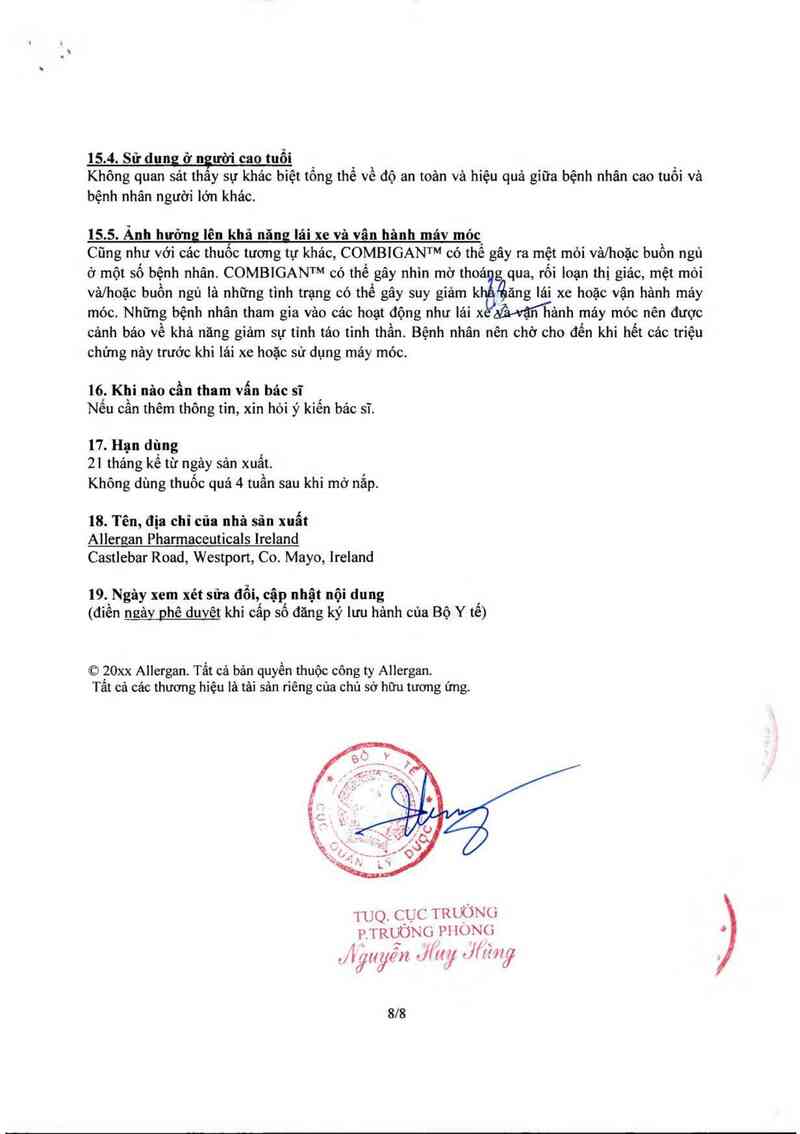 thông tin, cách dùng, giá thuốc Combigan - ảnh 20