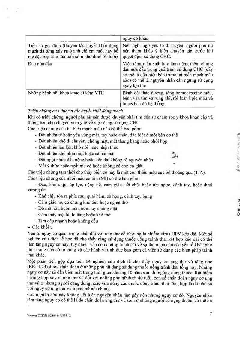 thông tin, cách dùng, giá thuốc Yasmin - ảnh 9