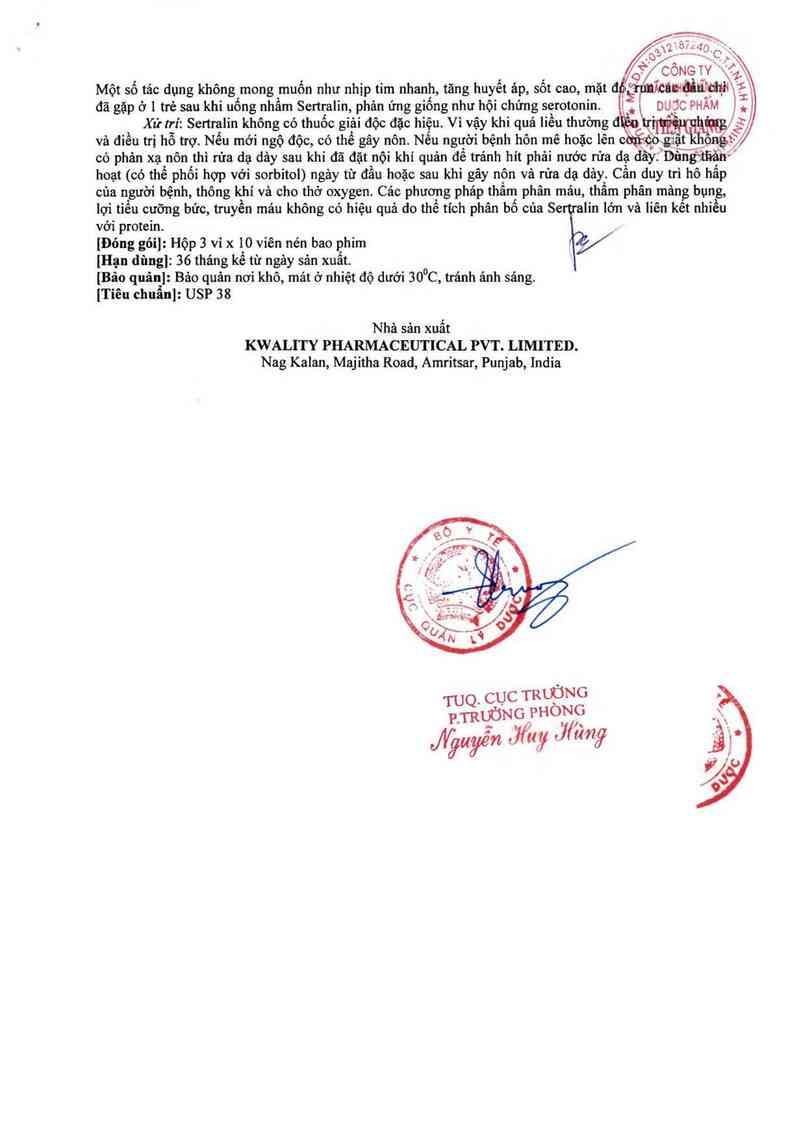 thông tin, cách dùng, giá thuốc Sertil 100 - ảnh 4