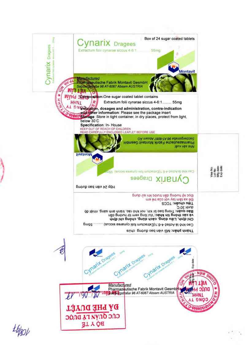 thông tin, cách dùng, giá thuốc Cynarix-Dragees - ảnh 0