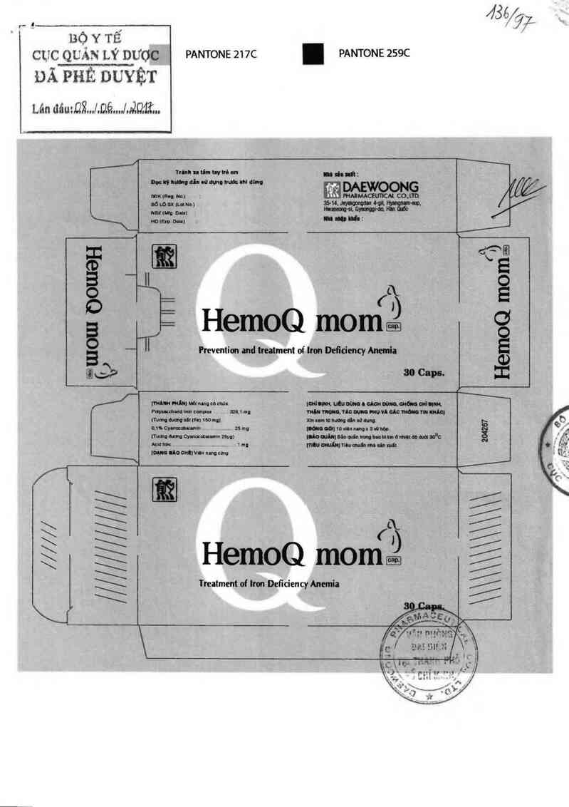 thông tin, cách dùng, giá thuốc HemoQ Mom - ảnh 0