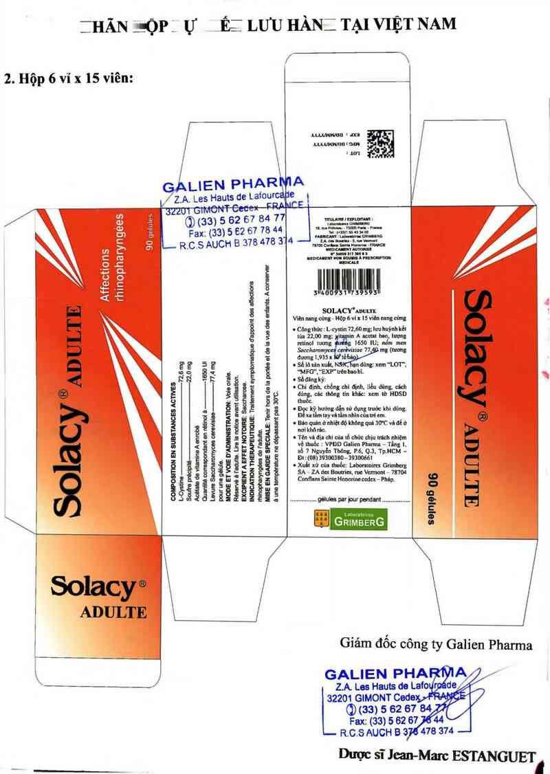 thông tin, cách dùng, giá thuốc Solacy Adulte - ảnh 1