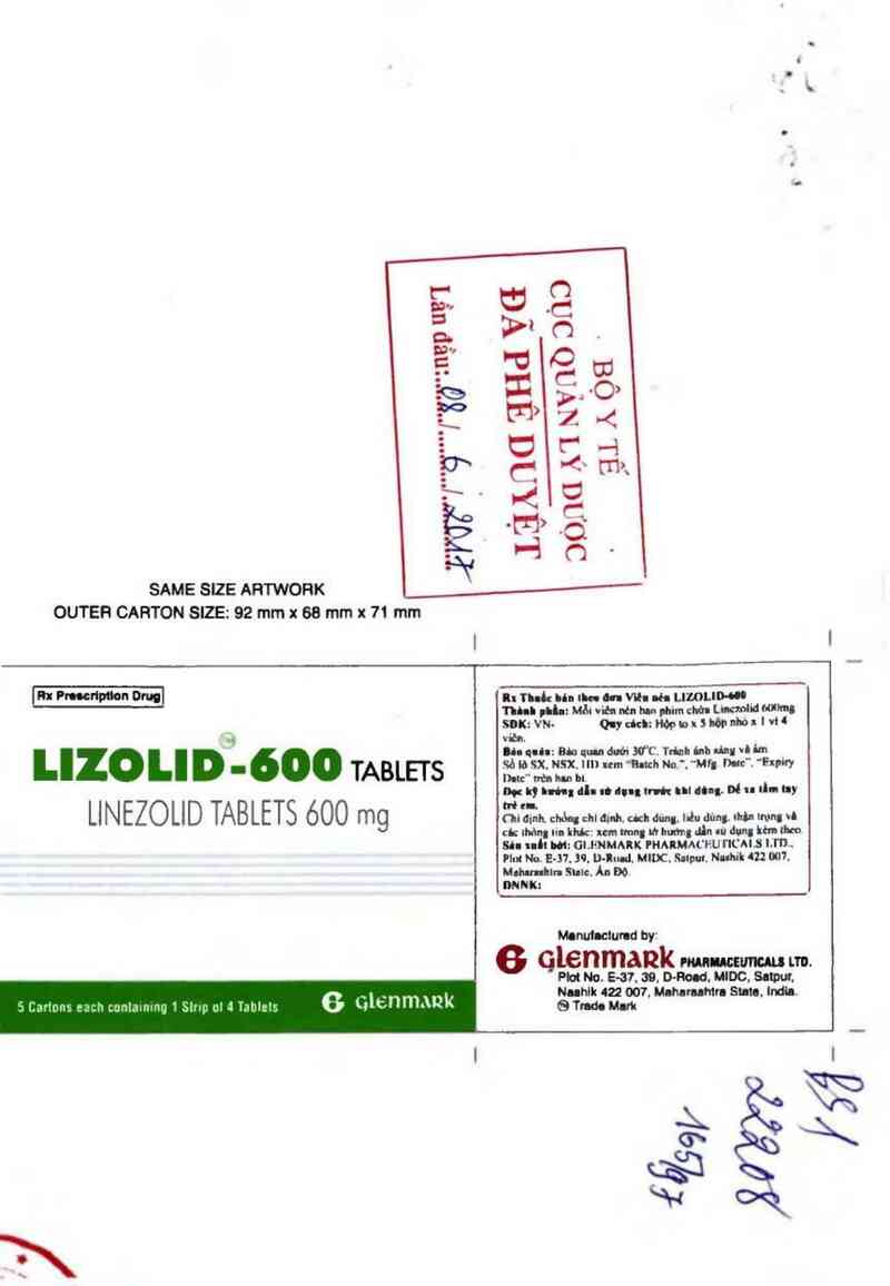 thông tin, cách dùng, giá thuốc Lizolid-600 - ảnh 1