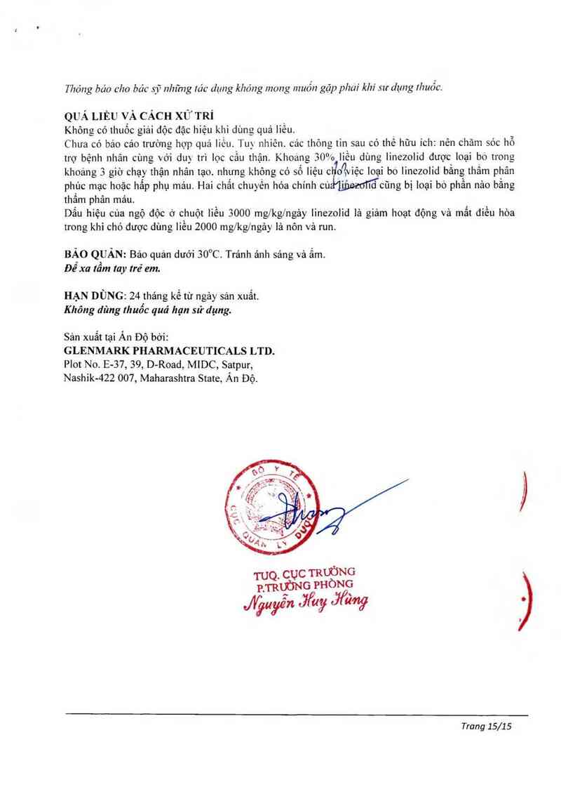 thông tin, cách dùng, giá thuốc Lizolid-600 - ảnh 18
