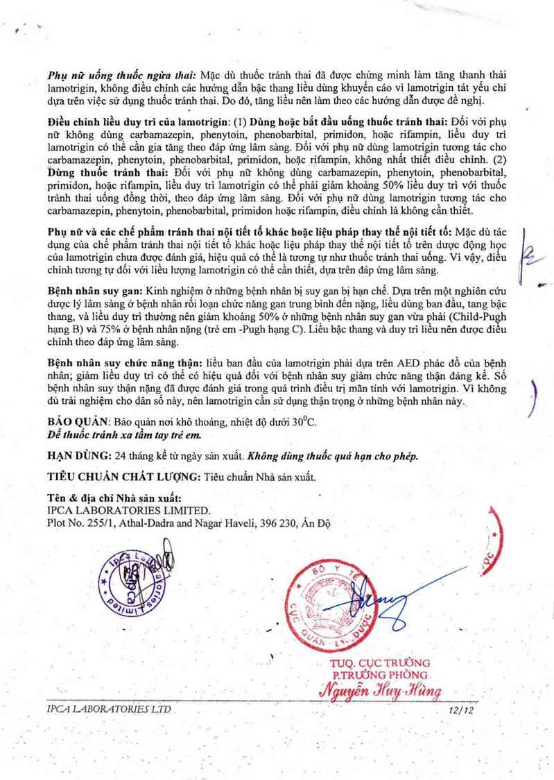 thông tin, cách dùng, giá thuốc Lamepil-50 - ảnh 13