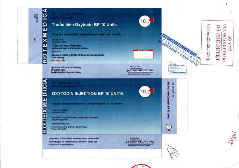 thông tin, cách dùng, giá thuốc Oxytocin injection BP 10 Units - ảnh 0