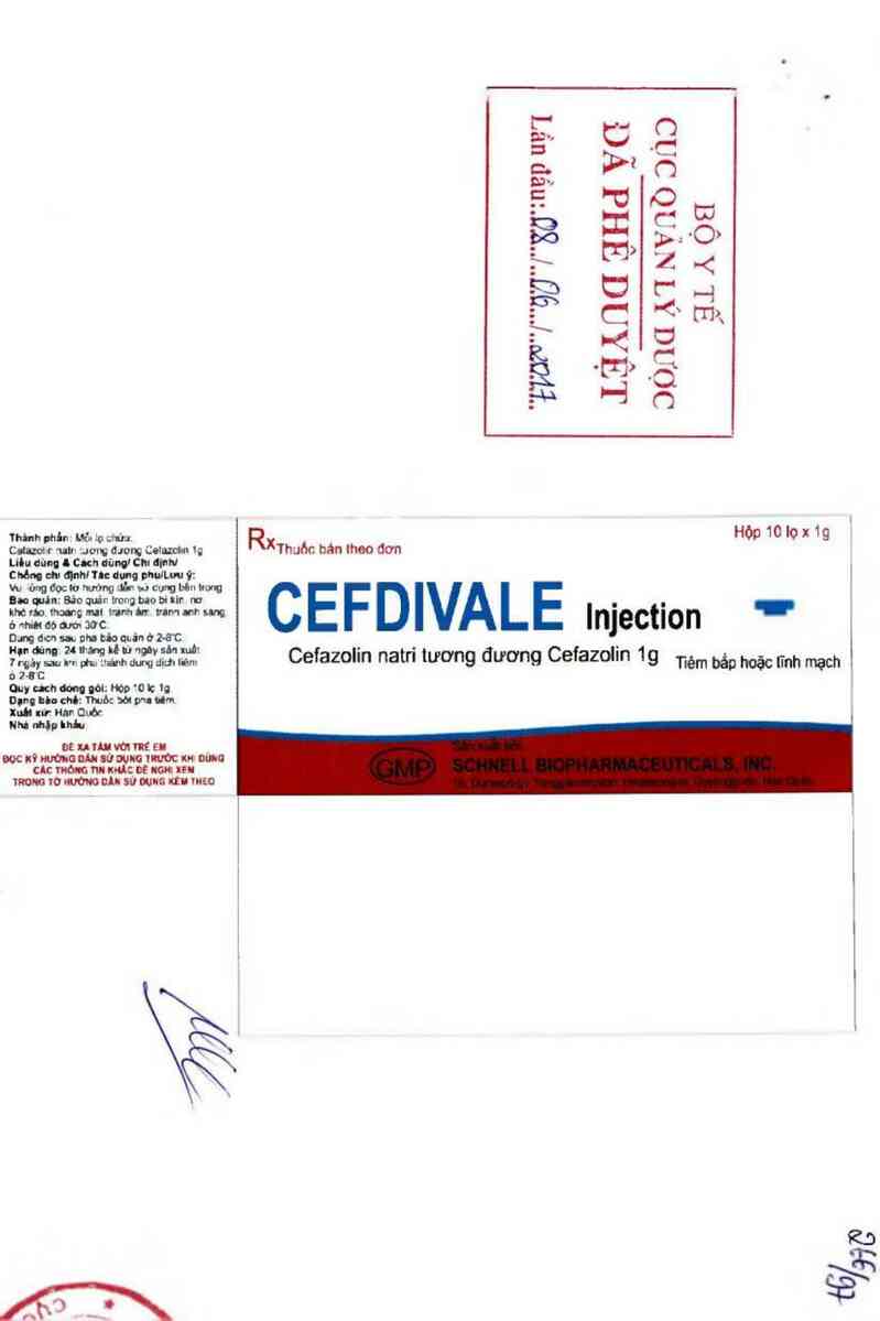 thông tin, cách dùng, giá thuốc Cefdivale injection - ảnh 1