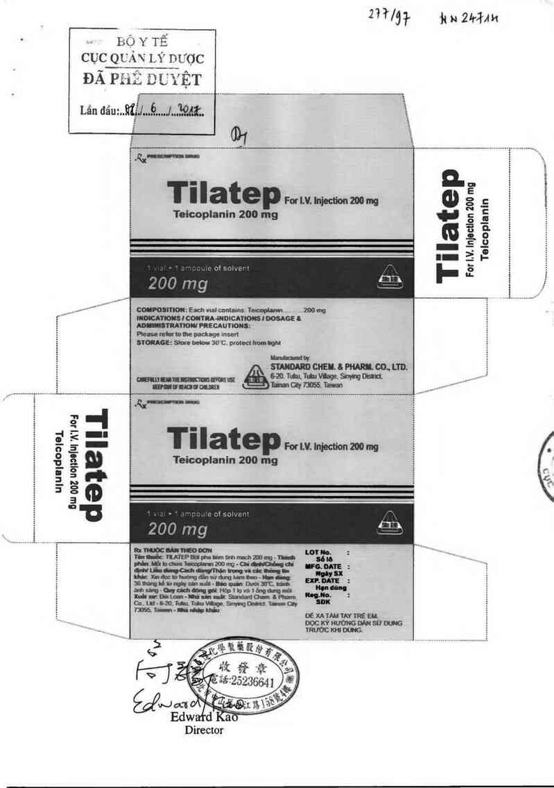 thông tin, cách dùng, giá thuốc Tilatep for I.V. Injection 200mg - ảnh 0