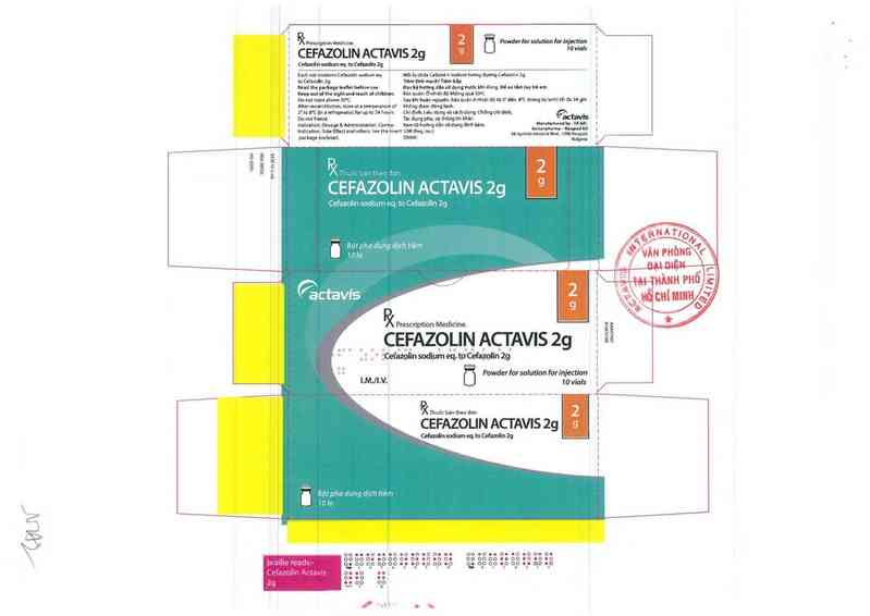 thông tin, cách dùng, giá thuốc Cefazolin Actavis 2g - ảnh 1