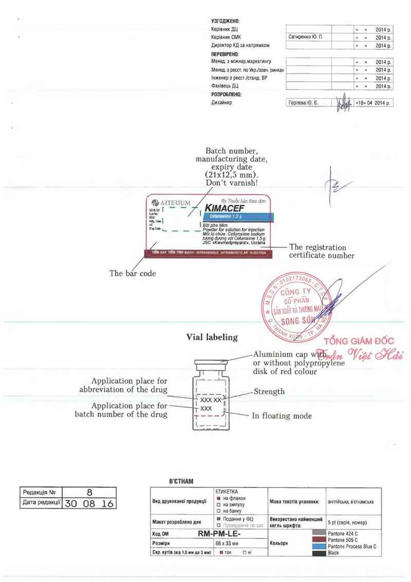 thông tin, cách dùng, giá thuốc Kimacef - ảnh 1